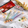 4 Pieces Sponge Nail Brush Picking Dotting Gradient Pen Brush Double Head Nail Brush Acrylic Nail Painting Brush with 16 Pieces Replacement Head for Nail Art Manicure (White, Green, Purple, Blue)