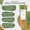 Saavy Naturals Tropical Coconut Body Cream for Women, Absorbent Shea Butter Vegan Formula for Women, Thick and Creamy, Naturally Scented Body Lotion for Dry Skin, 8.5 Oz, 2 Pack