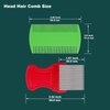 4 Pcs Head Hair Comb, 2 Pieces Lice Combs Double Sided，2 Pieces Removal Dandruff Comb with Metal Teeth. Professional Anti-Dandruff, No Damage to Hair