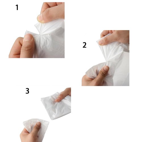 Ggbin 2.6 Gallon Small Trash Bags, White Wastebasket Bags, 115 Counts