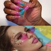 Body face Glitter Mix Colors, Mermaid Sequins Holographic Glitter for Lip Gloss Face Eye Lip Hair Nail Art,30g Laser Square Stripe Design Chunky Sparkling Body Glitter Gel for Musical Festival Party