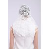Cilkus Lace veil Mantilla veil Shawl or Scarf Latin Mass Head Cover with Fringed lace (White)