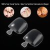 YIMART 500Pcs Fake Toenail Tips Set Nail Art Toe Decoration Full Cover False Toe Nail Tips for DIY Salon Foot Manicure Sticker Tools (Clear)