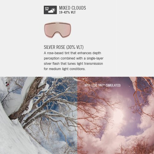 Giro Index Snow Goggle Replacement Lens - Rose Silver