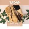 Tada Natural Beauty Bamboo Hair Brush l Wooden Comb l Bamboo Brushes for Wet Dry Curly Thick Straight Hair l Detangling Hairbrush for Women, Men, and Kids (Wood Metal Pin Brush)