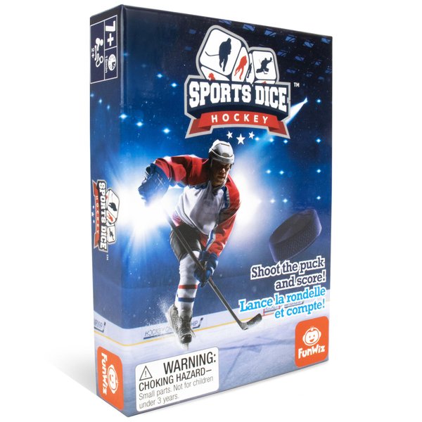 FoxMind-Games: Sports Dice-Hockey-Board-Game, Shoot The Puck & Beat The Goaltender to Score, Easy to Learn & Fun to Play, 2 or 4 Players, Ages 7+
