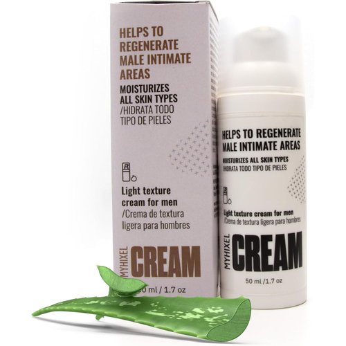 MYHIXEL - Men's Intimate Cream | Daily Hydration & Care for Male Intimate Area | With Aloe Vera, Hyaluronic Acid & Snail Secretion | Soothing & Moisturizing Cream | 50ml