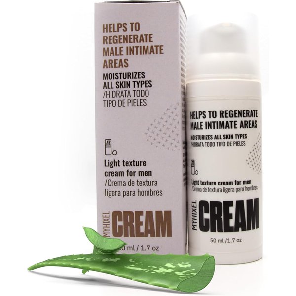 MYHIXEL - Men's Intimate Cream | Daily Hydration & Care for Male Intimate Area | With Aloe Vera, Hyaluronic Acid & Snail Secretion | Soothing & Moisturizing Cream | 50ml
