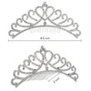 Mezchi 6 Pack Silver Tiara Princess Crown Comb, 4.5 Inch Small Tiara for Little Girls, Crystal Toddler Tiara Crown for Baby, Girls Hair Dectoration, 6 Styles