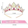 CIEHER Rapunzel Crown & Birthday Sash Set, Birthday Crown and Birthday Girl Sash for Women Girls, Birthday Decorations for Girls Birthday Gifts for Friends