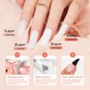 AZUREBEAUTY Vegan Nail Polish Set, Milk White Clear Quick Dry Complete Starter Natural Nail Lacquer Strengthening Treatment Kit with Top Coat & Nail Polish Remover, 50Pcs Nail Remover Cotton Pad