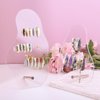 2pcs Nail Art Display Stand Set,Clear Nails Tips Charm Sample Display Boards Nails Colors Display Stand with 20pcs Nails Tips And Double Sided Tapes for Salon Nails Art Practice (2pcs Irregular)