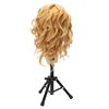 TIANYOUHAIR Blonde Real 100% Human Hair Mannequin Head Manikin Cosmetology Doll Training Head with Stand for Hairstylist Hairdresser Practice Braiding Styling Bleaching Dyeing Curling Cutting