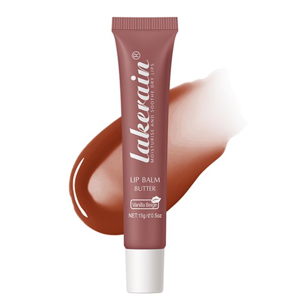 Lip Butter Balm Vanilla Beige,Hydrating Tinted Butter Lip Gloss,Sheer Lipgloss Lip Care Moisturizer,Smooth Lip Treatment,Non-Sticky Jelly Glow Reviver Fat Lip Oil,Thanksgiving Makeup Gift for Women-02