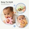 Momcozy Baby Teether Toys | Baby Teething Toys | Baby Teething Relief | Food Grade Silicone Teether Baby Toys | Baby Teether 0-6 Months | Teething Toy 6-12 Months | Baby Essential | Pink