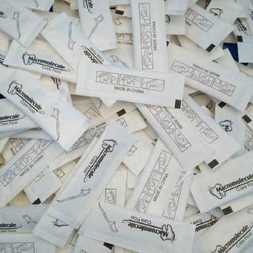 Ai-Fun Each Individually Wrapped Teeth Cleaning Macromolecule Care Floss Travel Hotel Restaurant Dental Floss (150)