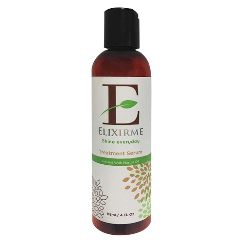 Elixirme-Anti Frizz Hair Treatment Serum For Damaged, Dry, Colored Hair. Add Shine, Protect, Rejuvenate, Strengthen and Restore. Infused with Marula, Avocado and Sweet Almond Oil- 4.oz