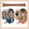 starluck Hair Toppers for Women,Hair Loss Cover with Bangs,Hair Extensions for Thinning Hair, Real Human Hair 130% Density 10inch