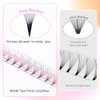 EMEDA 320 Fans Premade Lash Fans Pointy Thin Base XL Boxes Premade Fans Eyelash Extensions Stable D Curl Lash Extension Premade Fans Pre Fanned Volume Lash Extensions (5D-0.07-D-8-15mm)