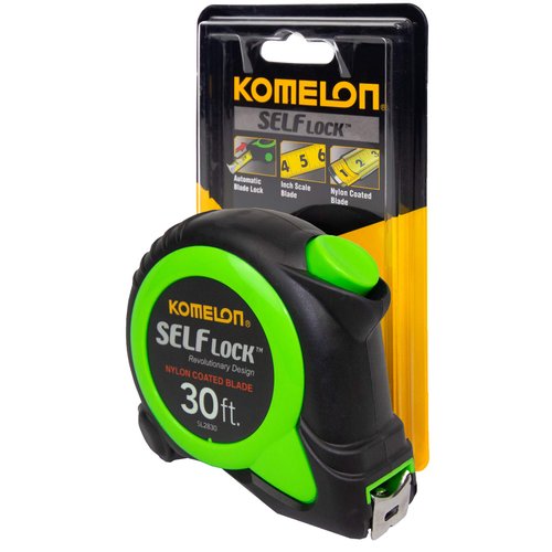 Komelon SL2830; 30' x 1" Self-Lock Tape Measure , Green