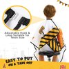 Kids Haircut Cape Waterproof Barber Cape Toddler Hair Cutting Cape for Boys Girls Haircuts Salon with Adjustable Snap Closure (Truck Yellow)