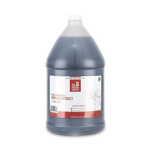 Slofoodgroup - Pure Vanilla Extract - (128 fl. oz/ 1Gallon) - Made from Premium Vanilla Beans from Madagascar, Uganda, and Papua New Guinea - For Cooking and Baking