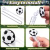 Silipull 48 Pcs 4.2'' Soccer Bubble Wand for Kids, Mini Bubble Wands Bubbles for Soccer Party Favors, Football Birthday Goodie Bags Filler, Bubble Blowing Toys for Sports Team Prizes Gifts