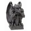 Gargoyle with Shield Statue Cold Cast Resin Figurine