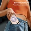 Miracase Magnetic Phone Grip,Compatible with Magsafe,Lightweight Design(0.97 OZ),Soft Silicone Material,for iPhone 16/15/14/13/12 Series(Blink Purple)