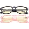 Kids Teens Computer Blue Rays Glasses Anit Eyestrainn Blue Light Blocking Glasses for Girls and Boys Ages 3 & Up Computer Glasses for Kids- 2 Pack-Black & Pink