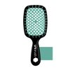 Dry and wet dual ventilation soft hair brush, mesh hollow massage hairbrush ladies portable (Red)