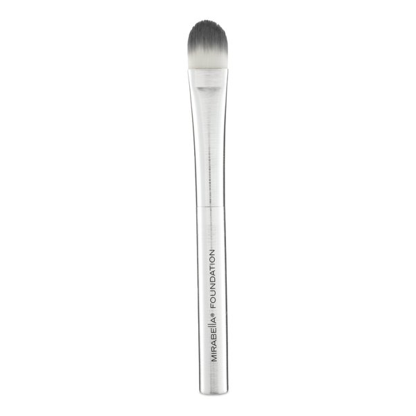 Mirabella Foundation Brush, Premium Professional Makeup Brush Collection, Cruelty-Free Synthetic Bristle Brush with Hand-Sculpted Brushed Aluminum Handle, Luxury Blending Brush for Makeup