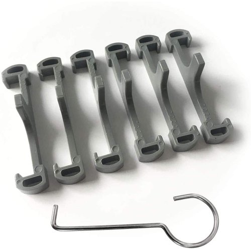 Neodrain Grey Plastic Clip for Linear Drain, Tile Tray supporter, Only for Neodrain 18",24",28",32",36",48",60",72" Tile-insert Shower Drain, with Lifting Hook, 6 PCS