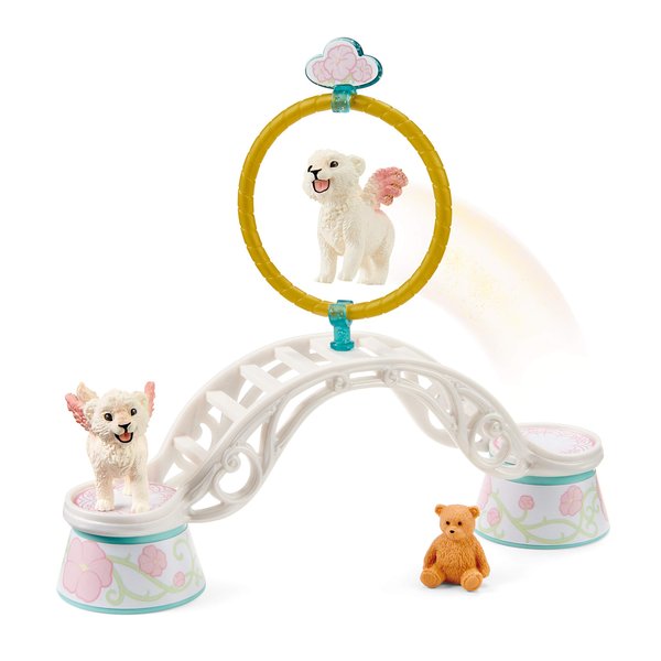 Schleich bayala, Mythical Creature Toys for Kids, Winged Baby Lion Training 9-piece Playset, Ages 5+