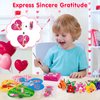 HINZER 24 Pack Valentines Day Gifts for Kids Flowers Blocks Buidling Kits Toys with Valentines Exchange Cards for Kids Classroom Valentine Party Favors Exchange Gifts School Prizes for Boys Girls