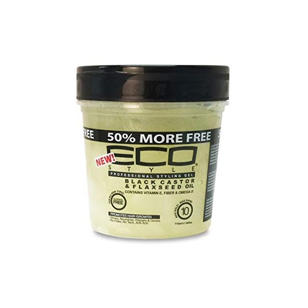 Eco Styler Styling Gel Black Castor & Flaxseed Oil (Pack of 6)