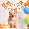 Eaezerav Orange Happy Birthday Banner Bunting Banner Sign, Birthday Garland Tea Party Decorations, Fall Halloween Thanksgiving Birthday Party Supplies for Kids and Adults