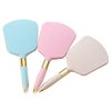 XPXKJ Handheld Mirror with Handle, for Vanity Makeup Home Salon Travel Use (Square, Pink)