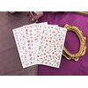 Flower Nail Art Stickers Decals 4 Sheets White Cherry Blossoms Nail Art Supplies 3D Self-Adhesive Nail Decorations Accessories DIY Acrylic Nail Art Applique (Pink)