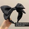 AEGYPIUS Knotted Bow Headbands - Wide Turban Headbands with Big Knot, Hair Hoop and Hair Accessories for Women and Girls (Black)