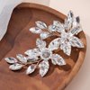 Rumtock Pearl Flower Silver Leaf Hair Clip for Wedding Brides Women Girls Special Occasion Jewelry Hair Styling Hiar Piece (Silver)
