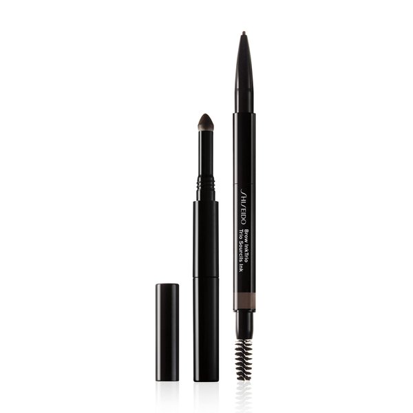 Shiseido BrowInk Trio, Deep Brown 03-3-in-1 Pencil, Powder & Brush to Balance, Fill & Define Brows - Sweat, Smudge & Water Resistant