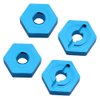 Hobbypark 7mm to 12mm Aluminum Wheel Hex Hub Convert Adapter & Axle Shaft & Locknuts for Wltoys A949 A959 A969 A979 K929 RC Car 1/18 Turn 1/10 Upgrade Parts (Set of 4)