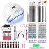 Portable USB Electric Nail Drill Polish File Kit with 120W UV LED Nail Lamp Gel Manicure Dryer Lamp,Acrylic False Nail Starter Set with All-In-One Profession Nail kit Tools Suitable for beginners