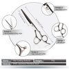 Hair Cutting Scissors Shears Set, CIICII Professional Hairdressing Scissors Kit (Hair Beard Trimming Shaping Grooming Thinning Shears) for Men Women Pets Home Salon Barber Cutting Kit (Silver)