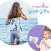 WERNNSAI Mermaid Drawstring Backpack - Mermaid Gifts for Girls Birthday Christmas 9 PCS Drawstring Bags Set Including Makeup Zipper Bag Sequin Key-chain Necklace Bracelet Hair Ties