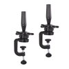 MapofBeauty 9 Inch/24 cm 2 Pack Head Stand Wig Stand Holder Clamp Desktop Wig Mannequin Head Stand (Black)