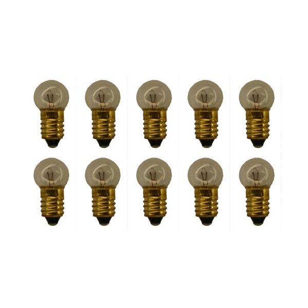 CEC Industries #27 Bulbs, 4.9 V, 1.47 W, E10 Base, G-4.5 shape (Box of 10)