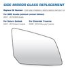 Youxmoto Passenger Right Side Mirror Glass Replacement for 2007-2016 GMC Acadia/Chevy Traverse/Saturn Outlook, with Backing Plate Heated Glass, Replaces ‎15951928, 25990004