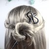 Twist Hand Forged Styling Pins Black Wicca Witch Hair Slide Renaissance Festival Hair Acceossories for Women Hair Stick